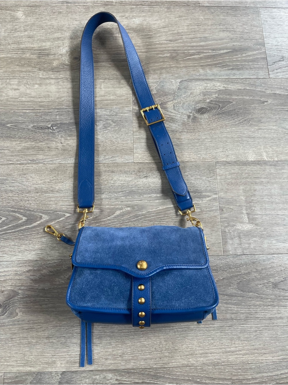 AIMEE KESTENBERG Great Escape Suede
Crossbody Bag In Galactic Blue...